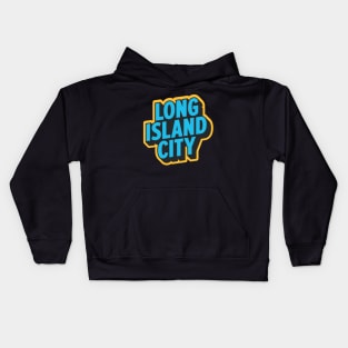 Long Island City Queens Logo - A Minimalist Tribute to Urban Charm Kids Hoodie